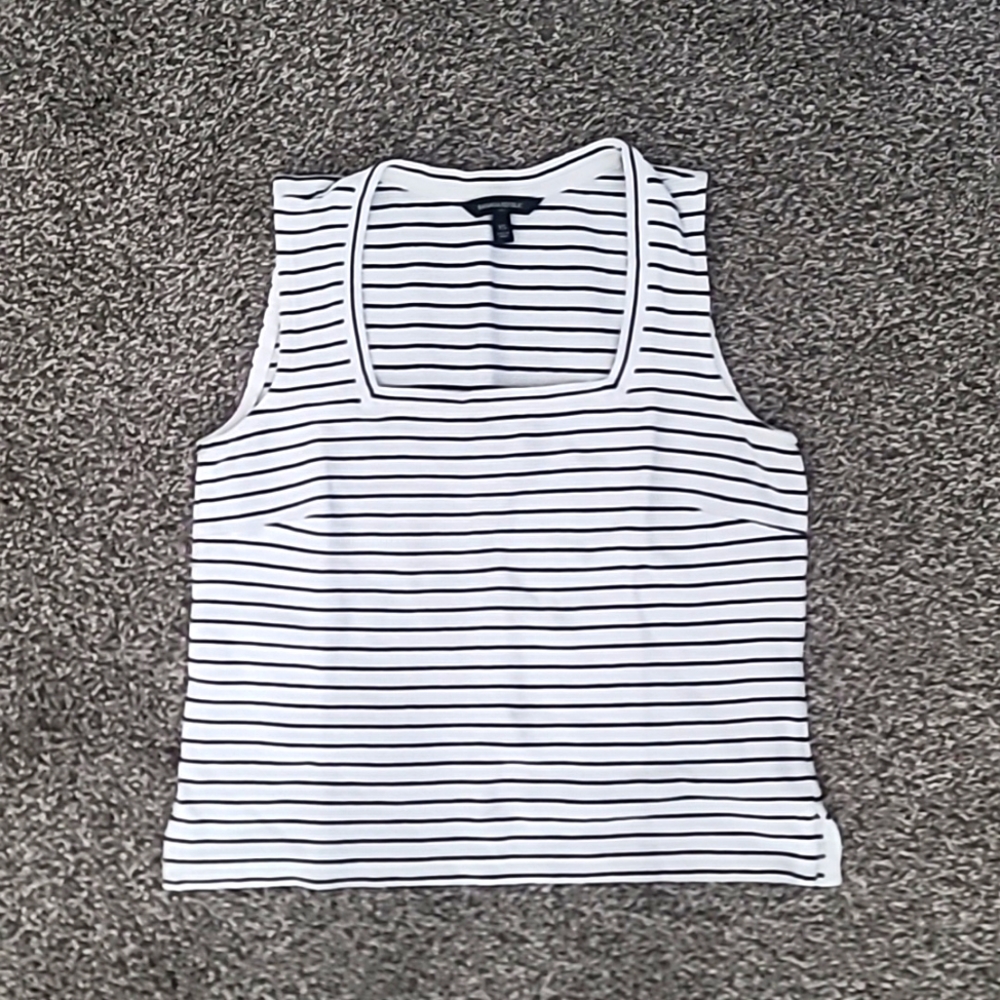 5 for $20 SALE! Banana Republic White and Black Striped Tank Top